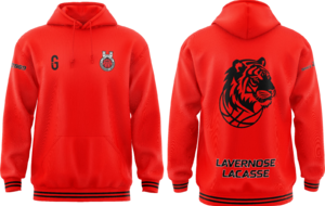 Sweat à capuche Tiger Ball Adulte Rouge