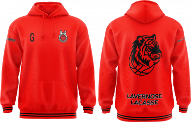 Sweat à capuche Tiger Ball Adulte Rouge