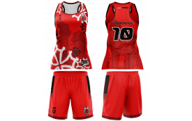 Pack Sportif Maillot/Short coupe Femme Rouge - Personnalisable