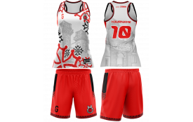 Pack Sportif Maillot/Short coupe Fille Blanc - Personnalisable