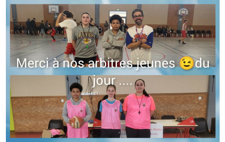 Merci à nos arbitres jeunes et moins jeunes du jour  